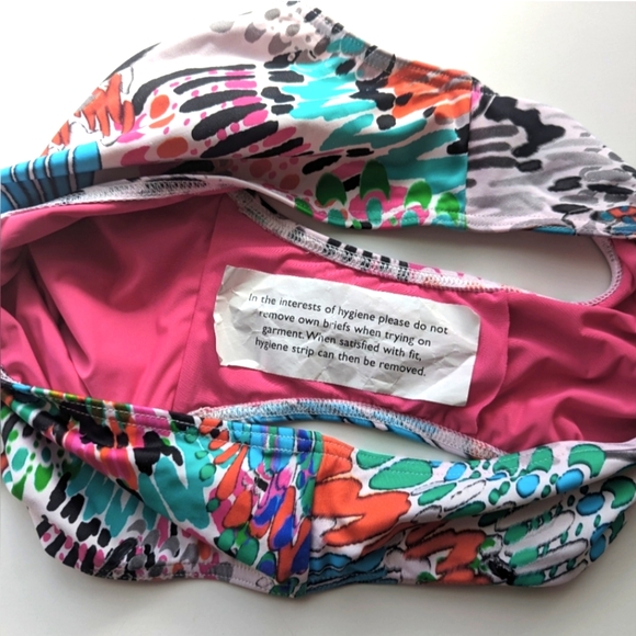 NWT Freya Hipster Brief Full Coverage Bathing Suit Colorful Bikini Bottom Large - Picture 4 of 8